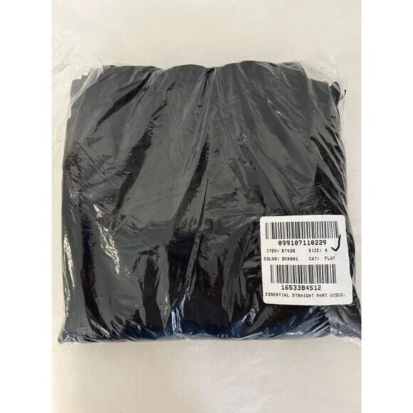 J. Crew Straight Leg Essential Pant in Luster Crepe - Black - Size 12 - Picture 7 of 7